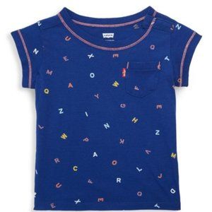 NEW Levis Baby Girl 18M Alphabet Cotton Pocket Tee